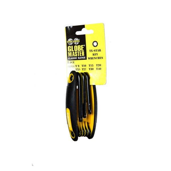 Globemaster folding Torx screwdriver set T9 to T40