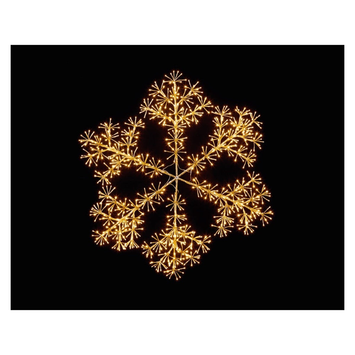 Gold Starburst Snowflake - 1.2m Warm White
