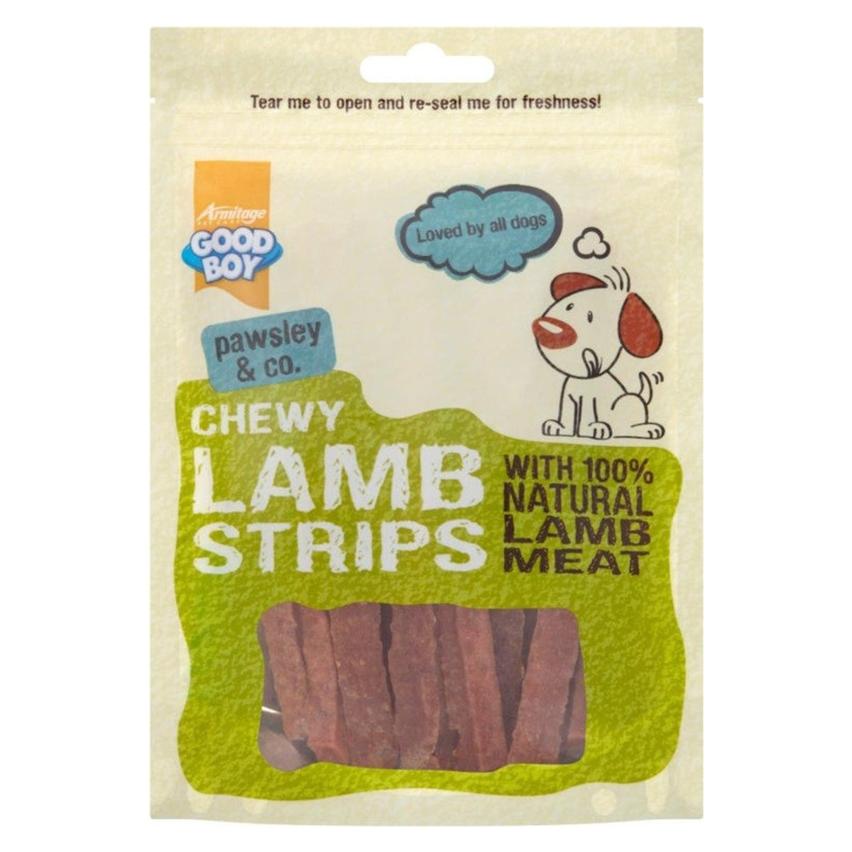 Good Boy chewy lamb strips dog treats