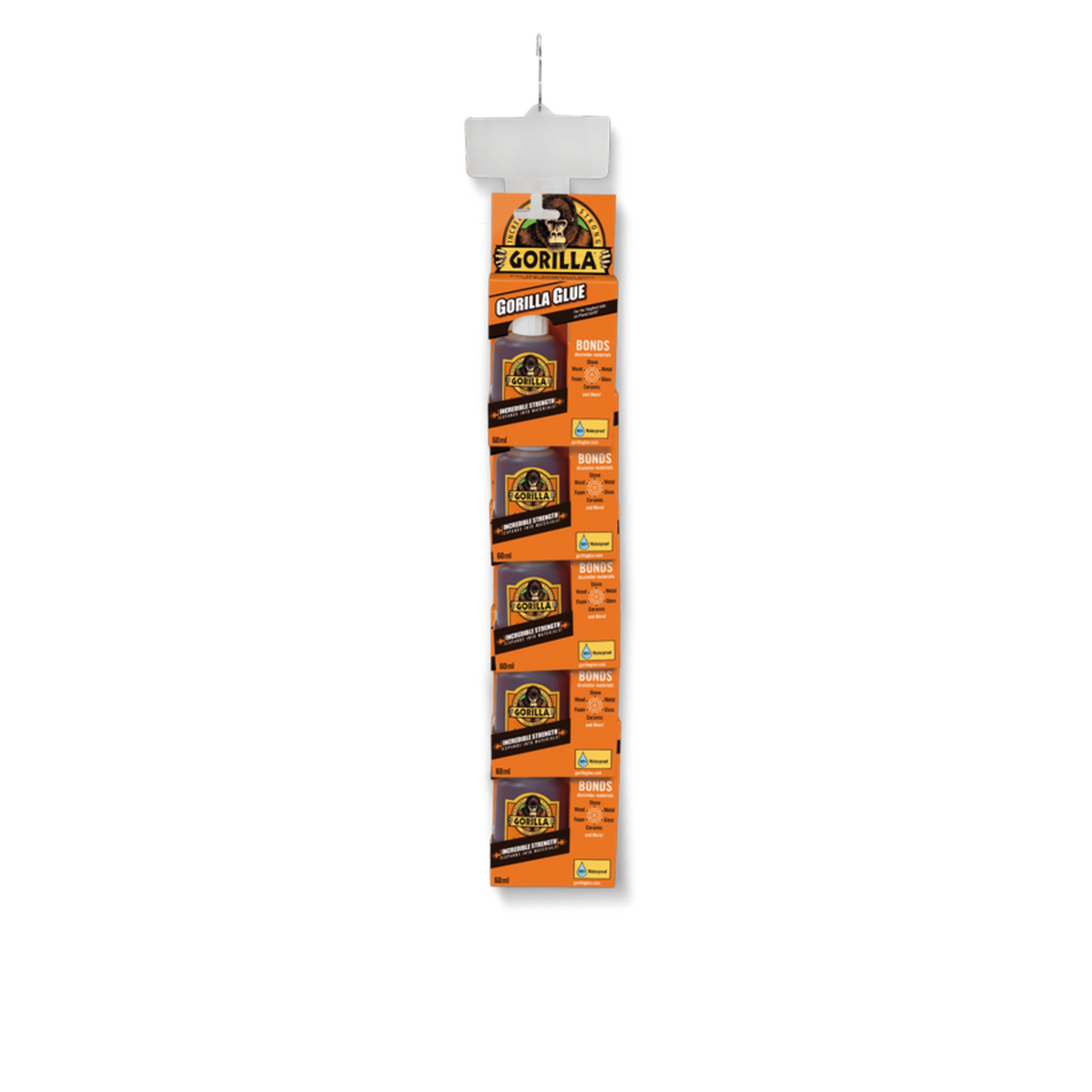 Gorilla Glue 60ml five piece clip strip