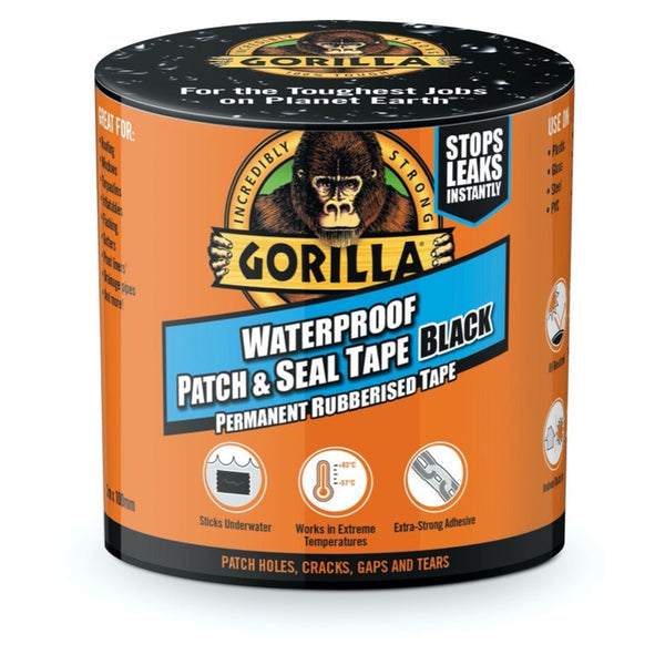 Gorilla Waterproof Patch & Seal Tape in black, 3m