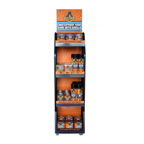Gorilla waterproofing product display stand