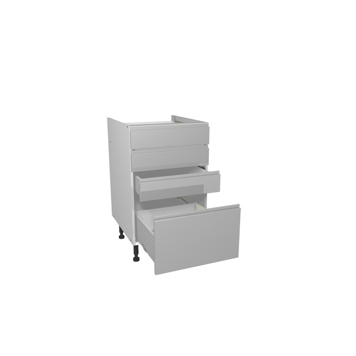 Gower Rapide+ Capri Grey 4 drawer unit 500mm, view 2
