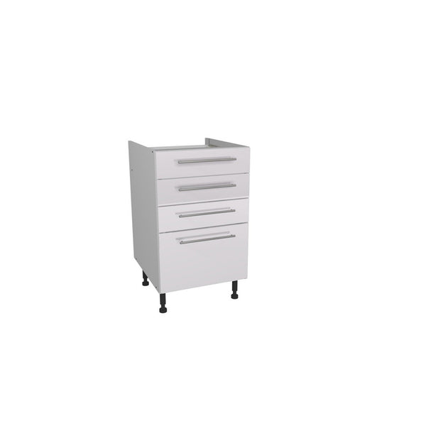 Gower Rapide+ Paris White 4 drawer unit, 500mm