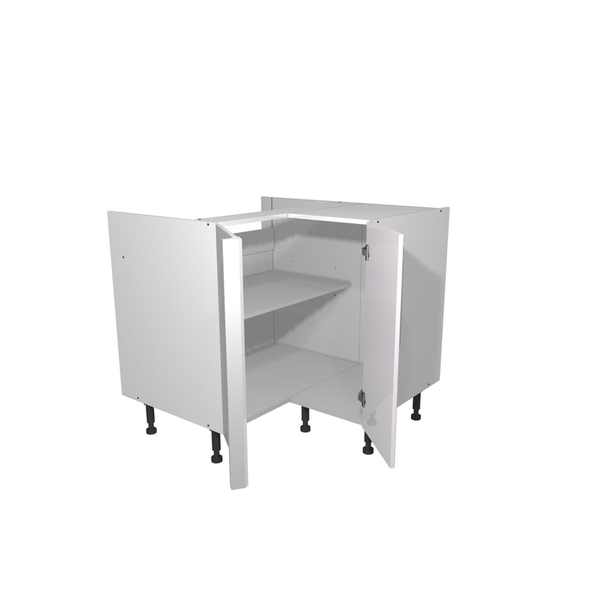 Gower Rapide+ Paris White 935mm corner base unit box 2, view 2
