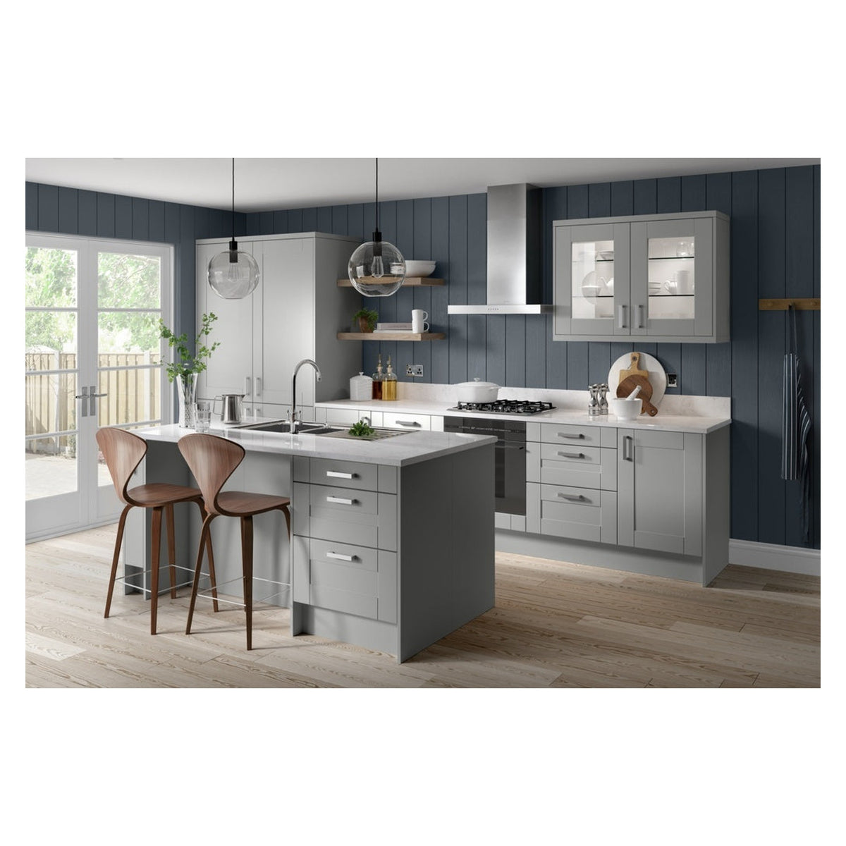 Gower Rapide+ Verona Grey 3 drawer unit 600mm, view 2