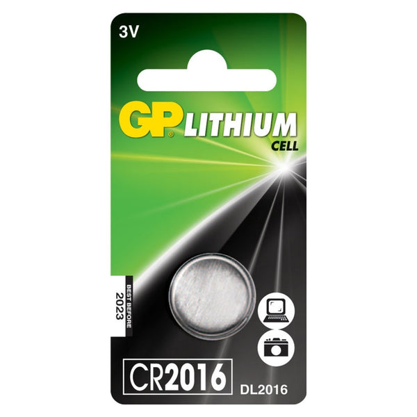 GP CR2016 lithium button cell battery