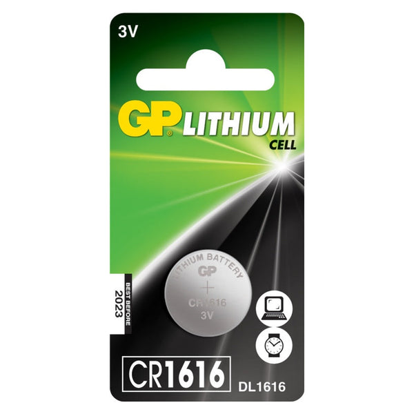 GP CR1616 lithium button cell battery