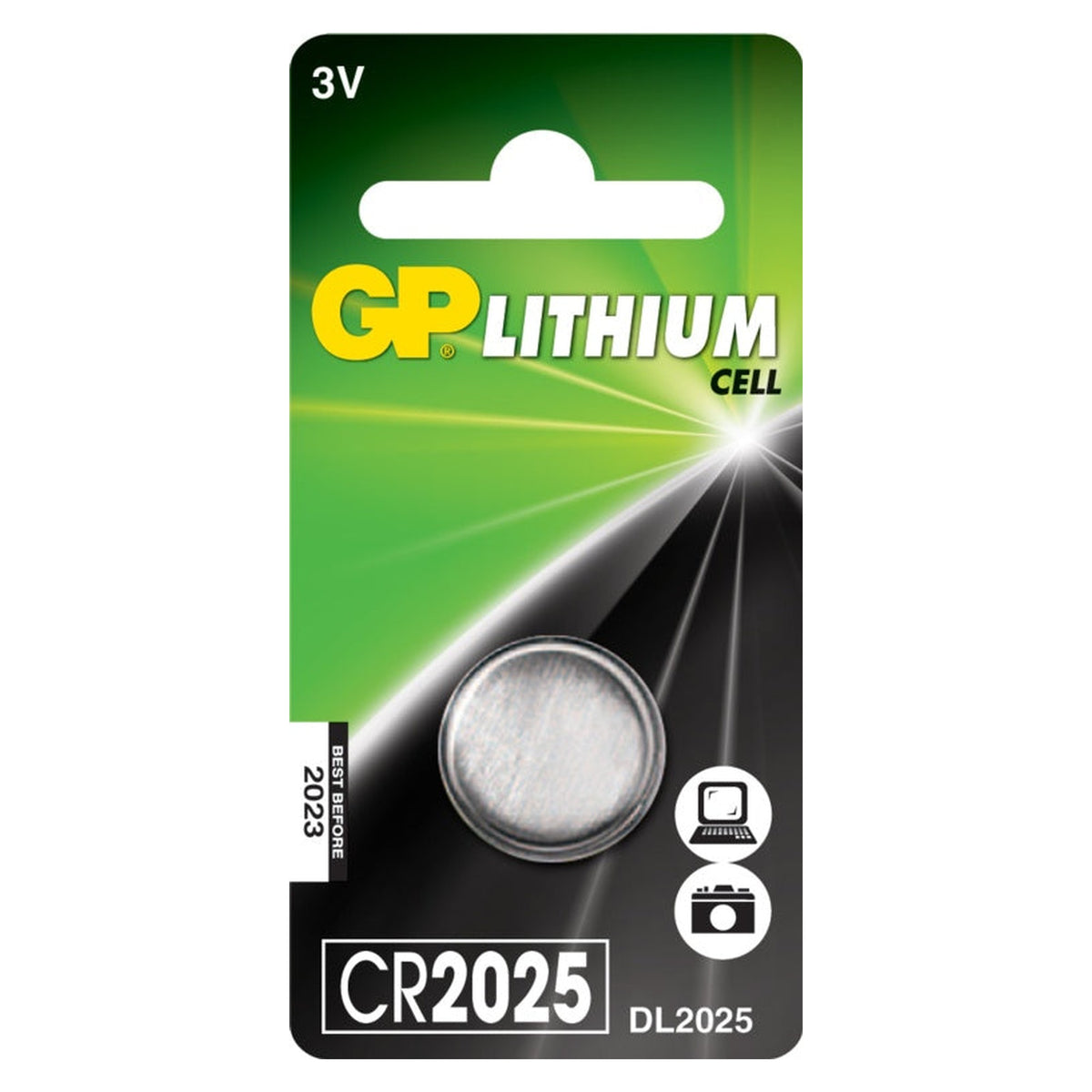 GP lithium CR2025 button cell battery