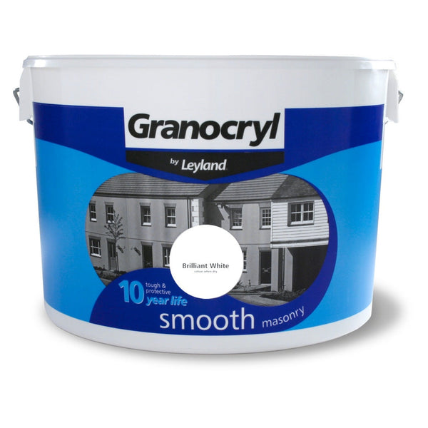 Granocryl Smooth Masonry paint 10L tin in Brilliant White