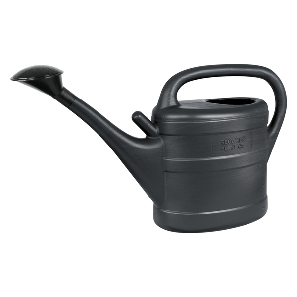 Green & Home 10L anthracite recycled plastic watering can