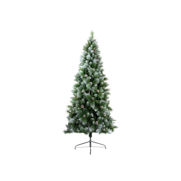 Green/White Frosted Norwich Pine Tree - 210cm