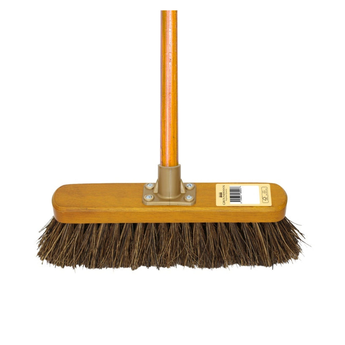 Groundsman 12 inch bassine broom with wooden handle, view 2
