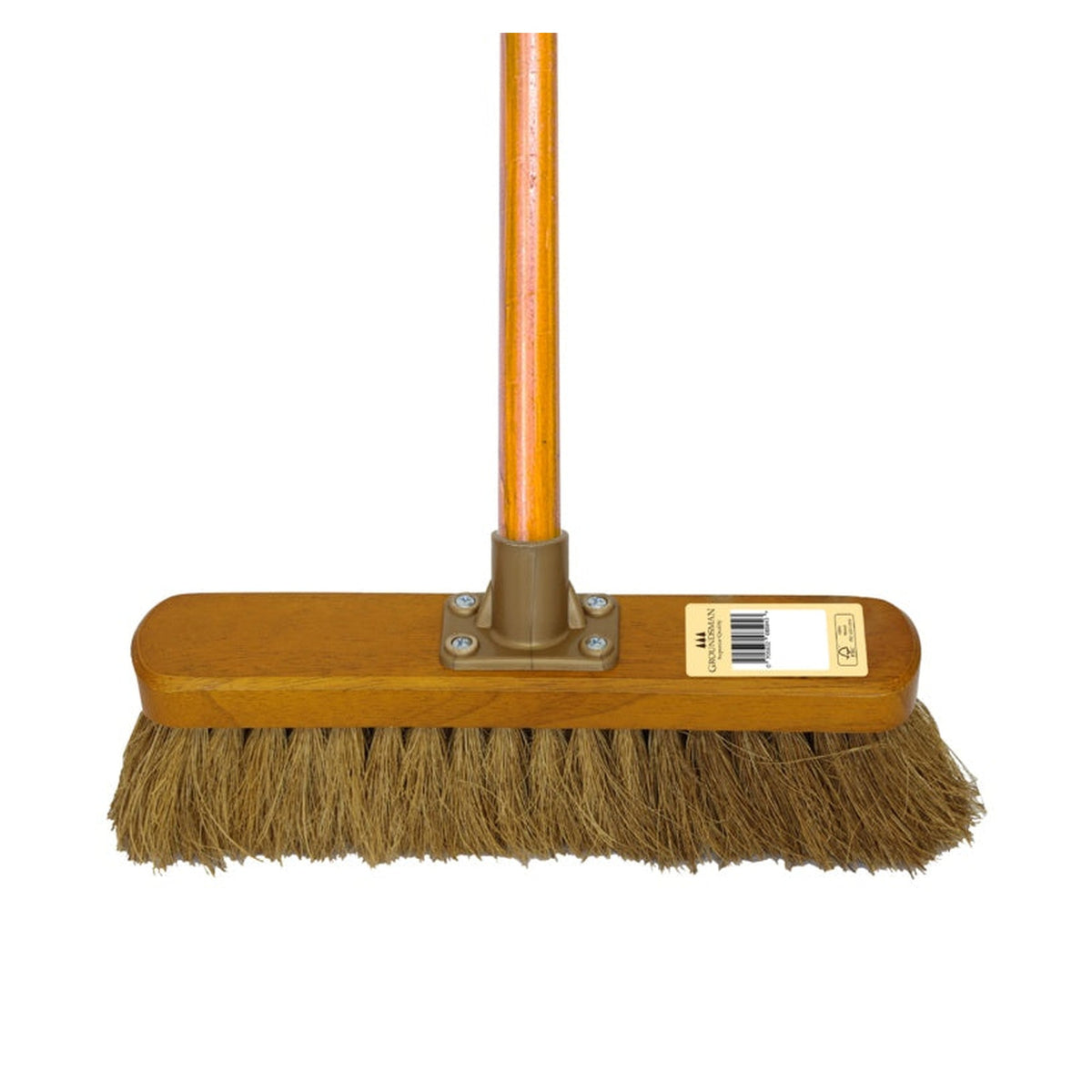 Groundsman 12 inch coco broom with wooden handle, view 2