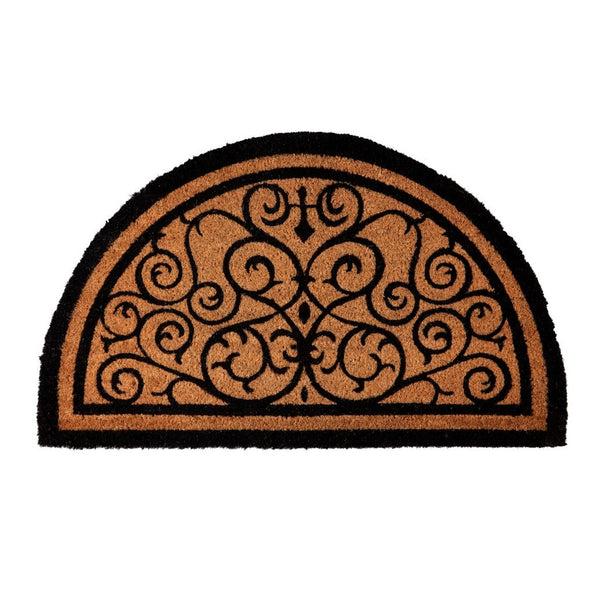 Groundsman half moon coir doormat 75 x 45cm