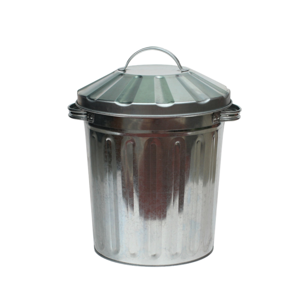 Groundsman mini galvanised steel bin