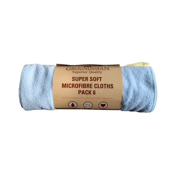 Groundsman super soft microfibre cloths, pack of 6