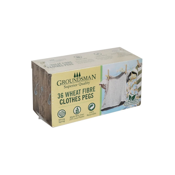 Pack of 36 Groundsman wheat fibre clothes pegs