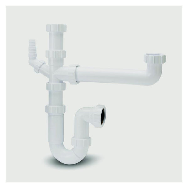 Half bowl waste kit with 40mm spigot