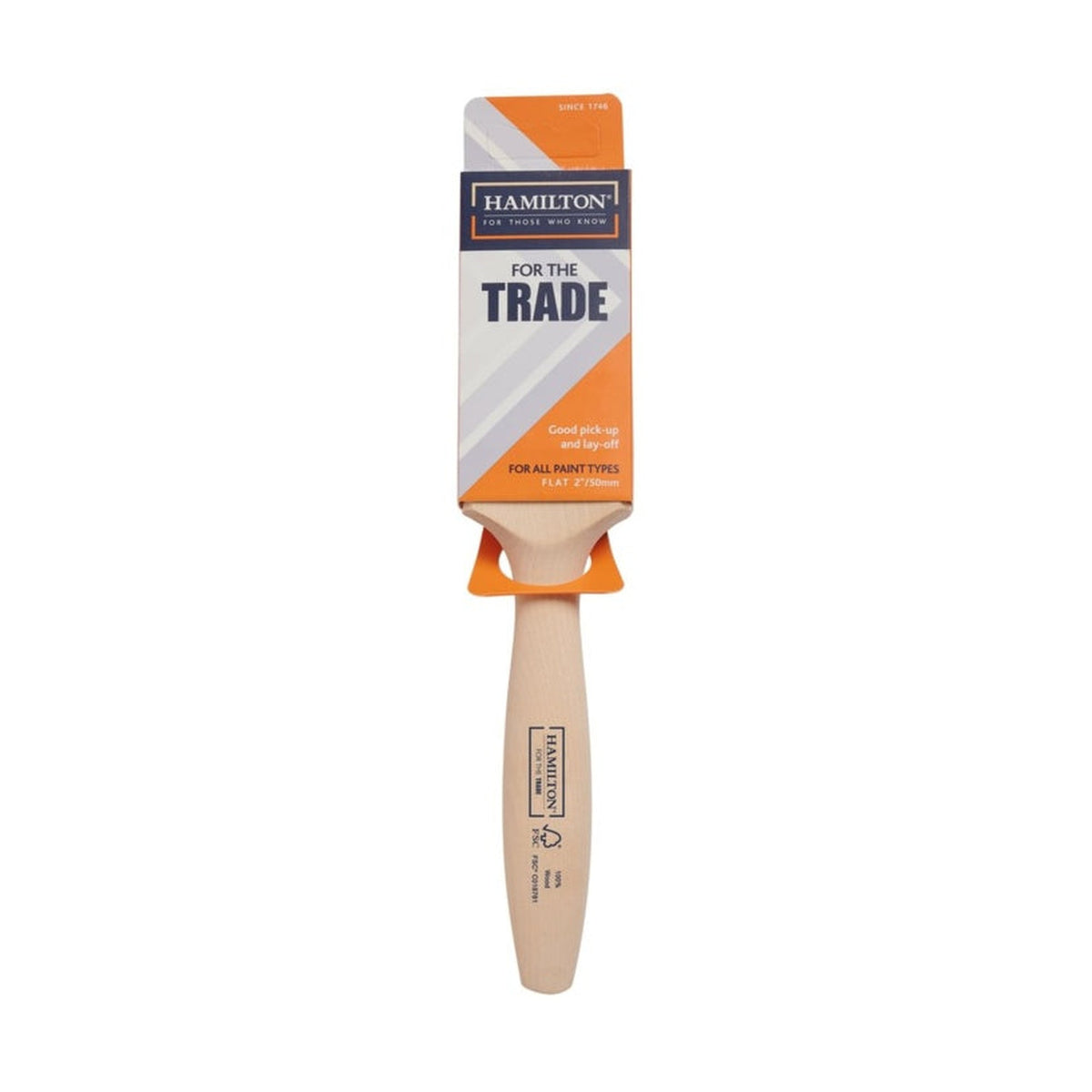 Hamilton For The Trade 2 inch fine tip flat brush