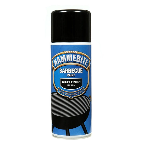 Hammerite high heat barbecue paint 400ml aerosol in Matt Black