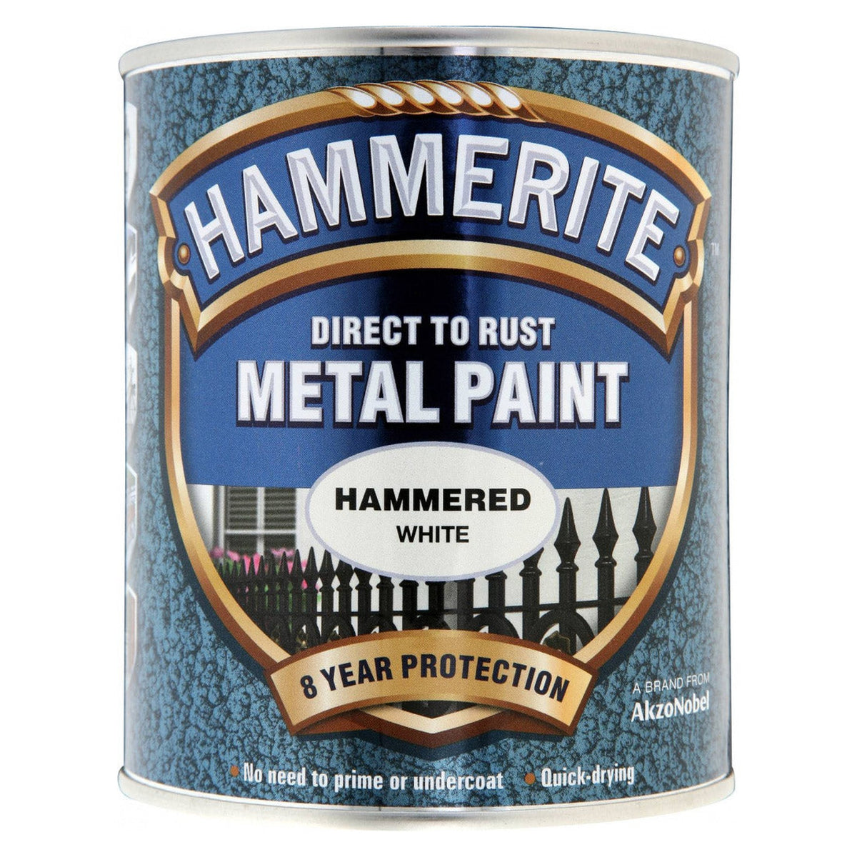 Hammerite Direct to Rust hammered white metal paint 750ml