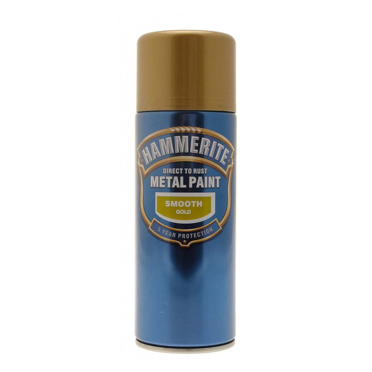 Hammerite smooth gold metal paint 400ml aerosol