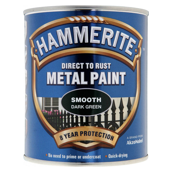 Hammerite smooth metal paint 750ml in dark green