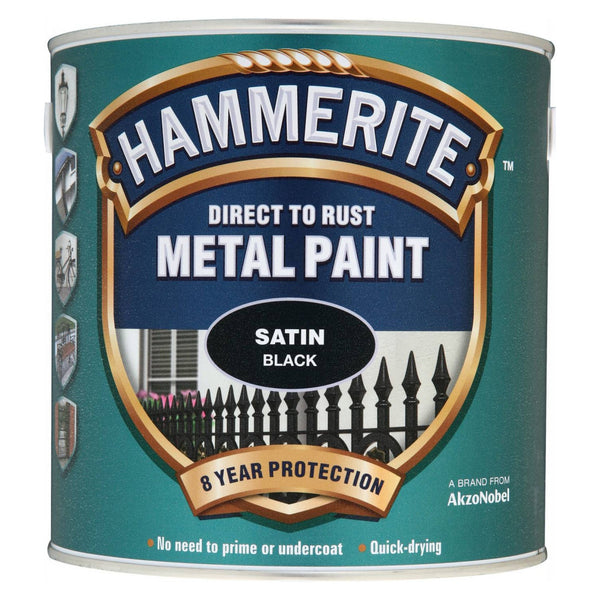 Hammerite satin metal paint 2.5L in Black