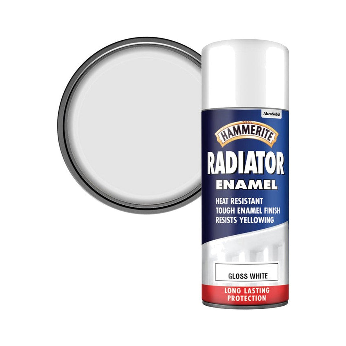 Hammerite Radiator Spray Paint, White Gloss, 400ml