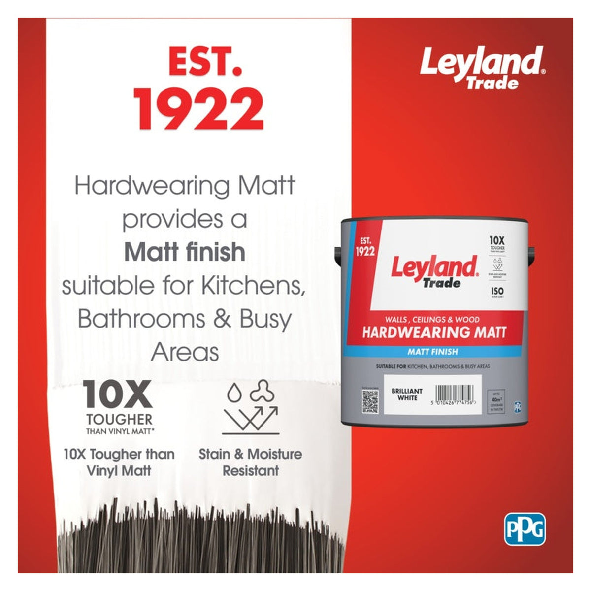 Hardwearing Matt 2.5L - Brilliant White, view 2