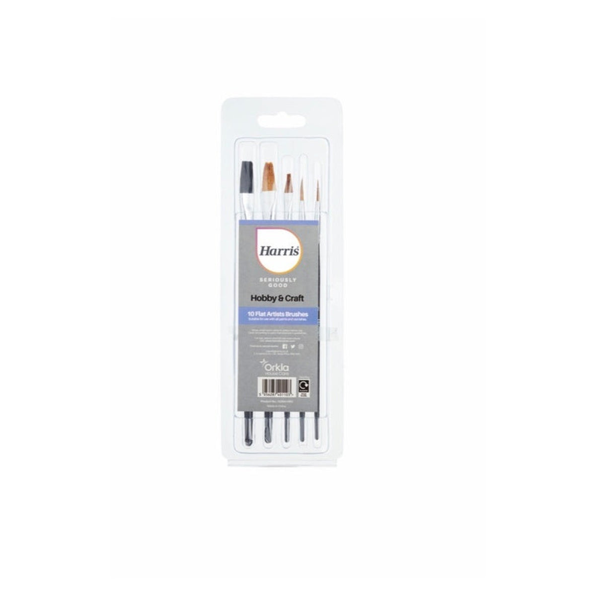 Harris Seriously Good flat artist paint brushes, pack of 10, view 2