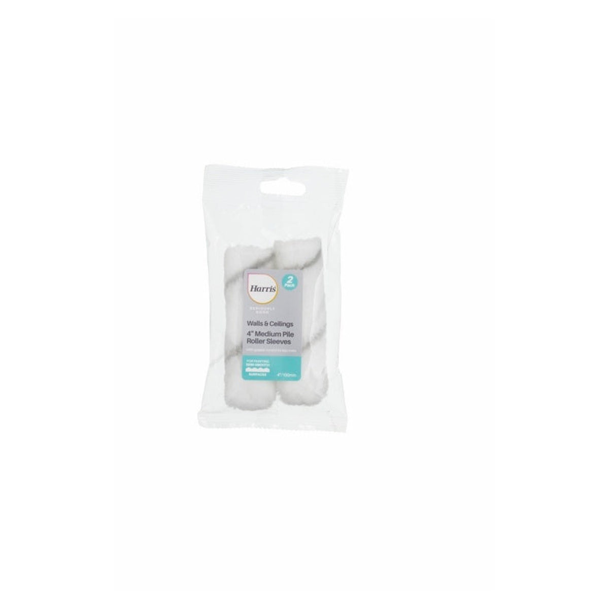 Harris Seriously Good 4in medium pile mini roller sleeves pack of 2, view 2