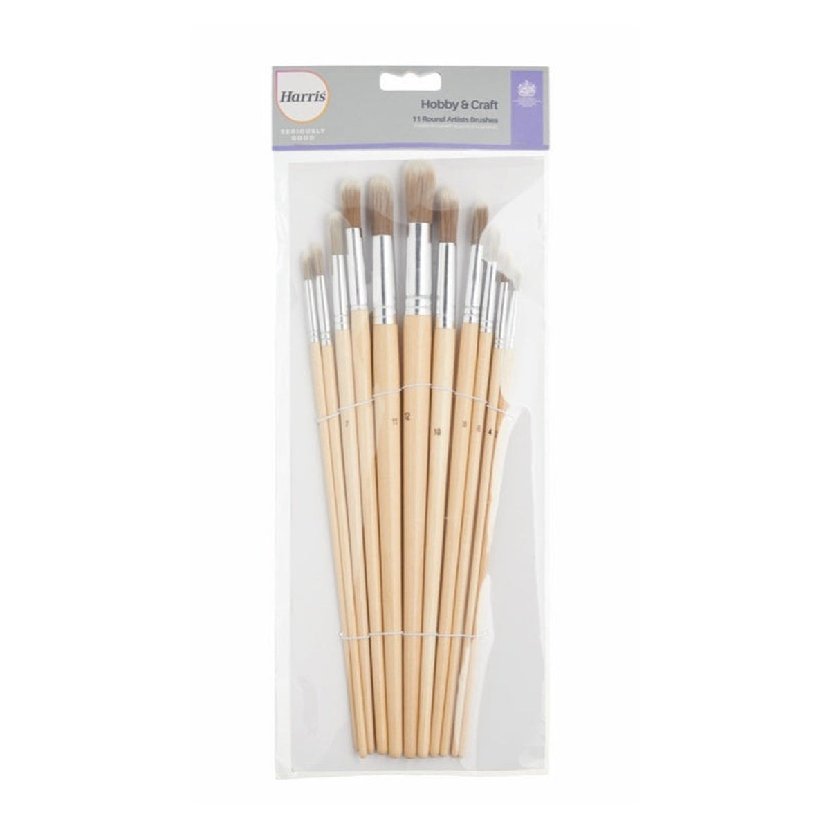Harris Seriously Good round artist paint brushes, pack of 11, view 2
