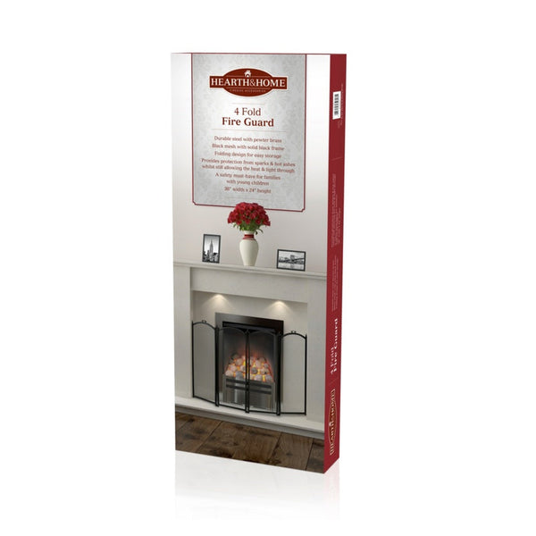 Hearth & Home black folding fire guard
