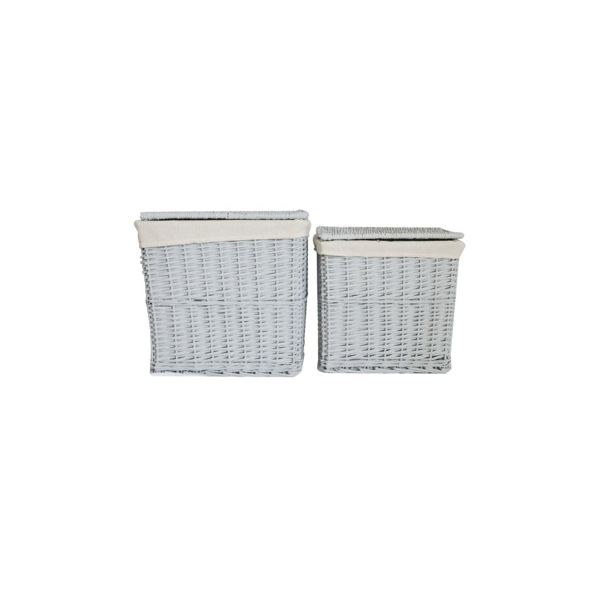Hearth & Home grey rectangular log baskets, set of 2