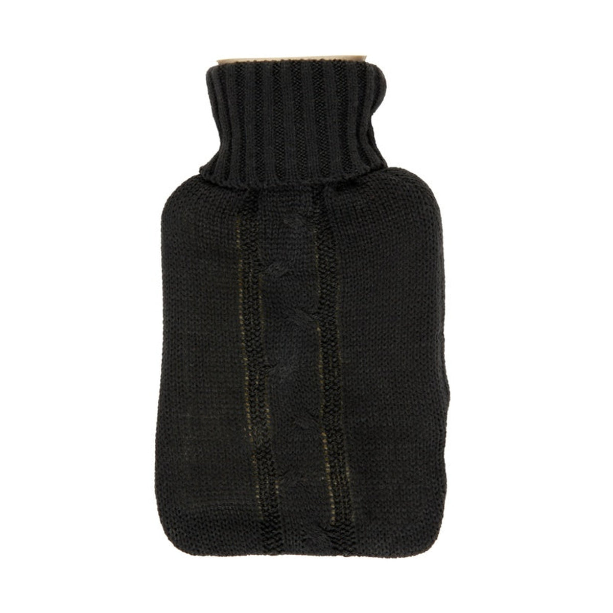 Hearth & Home grey knit hot water bottle 1L, view 2