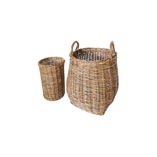 Hearth & Home set of 2 natural log baskets