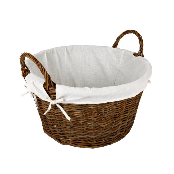 Hearth & Home wicker log basket with removable liner