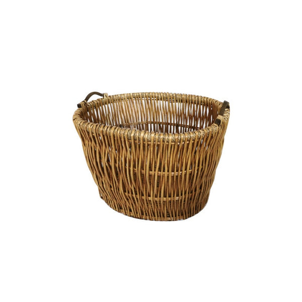 Hearth & Home oval log basket with wooden handles