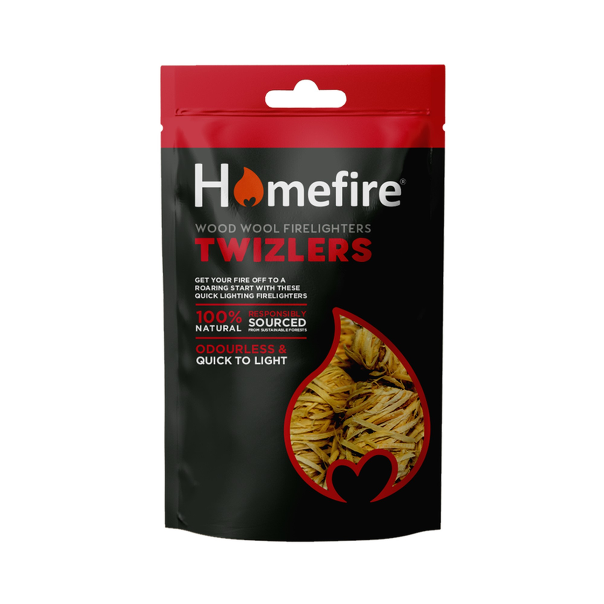 Homefire Twizlers natural firelighters 300g pack