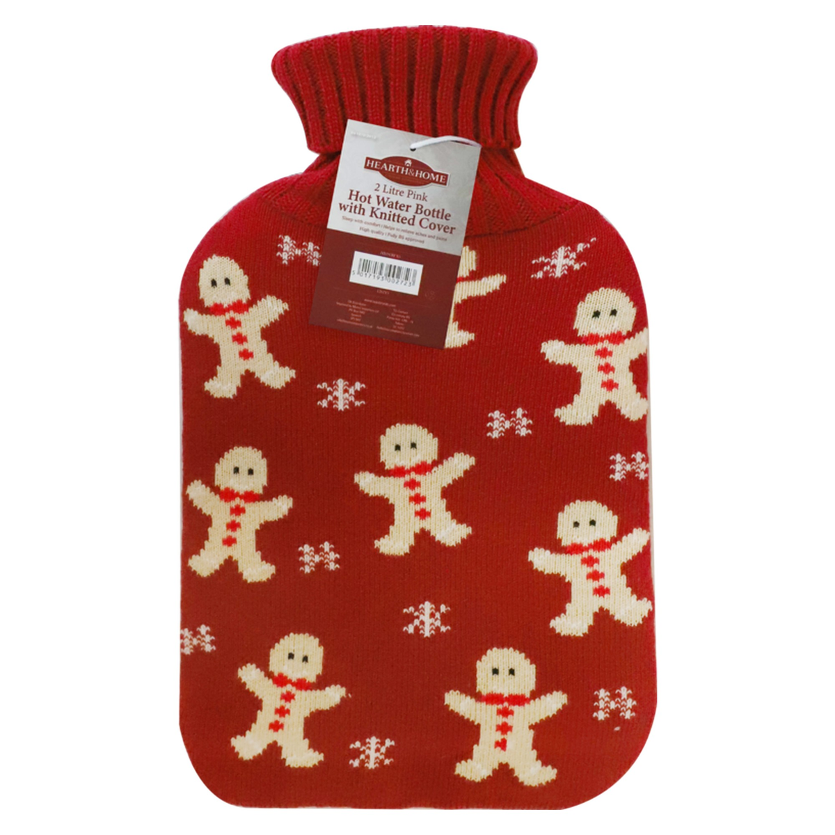 Hot Water Bottle With Winter Design Cover - 2L, view 4