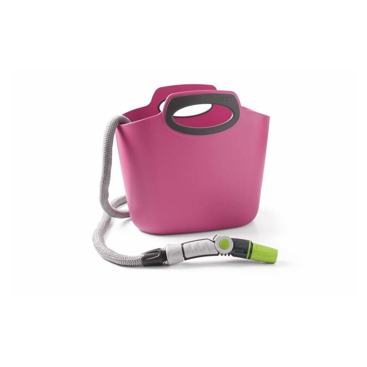 Hozelock Aquapop pink 15m expanding hose in trug bag