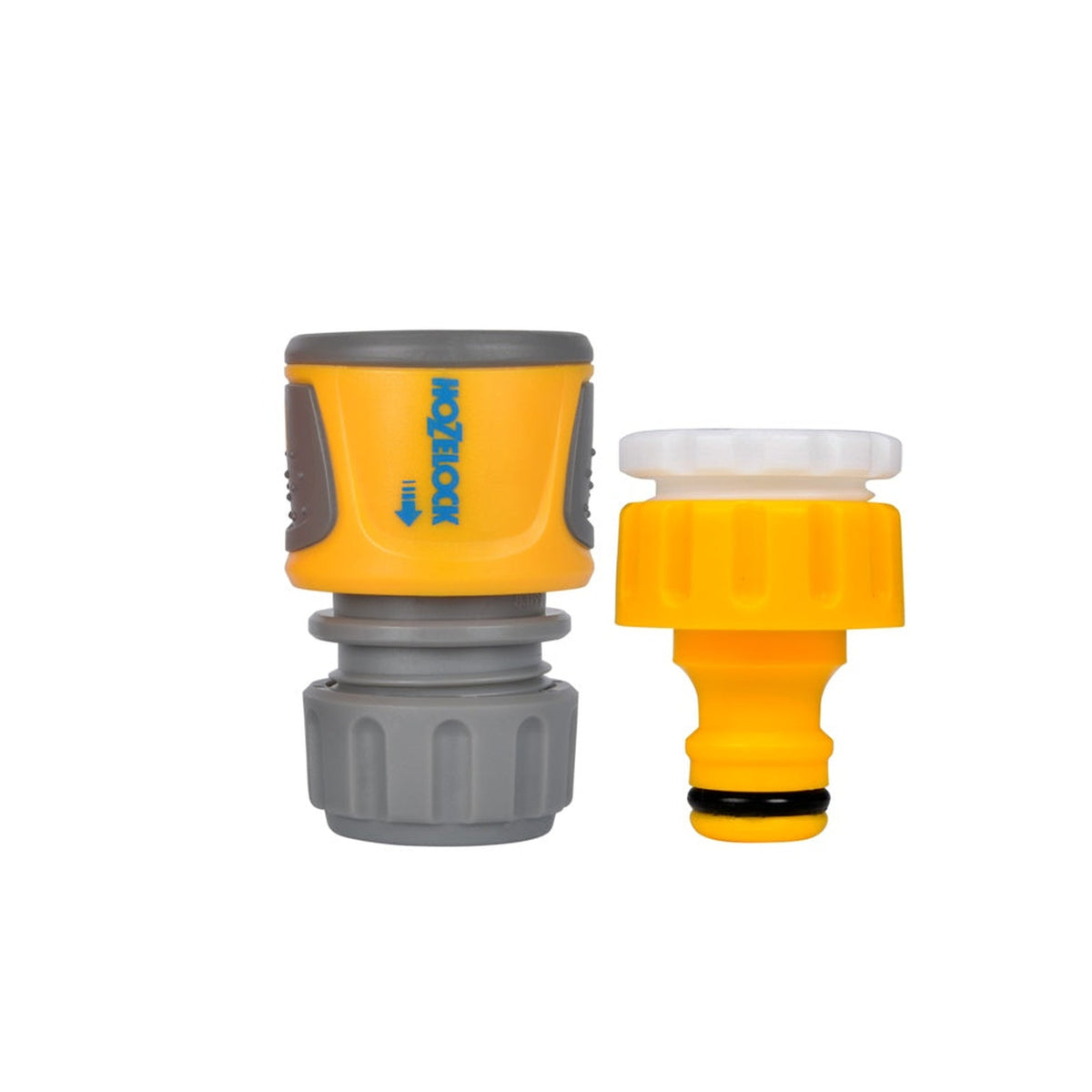 Hozelock soft touch threaded tap and hose end connector