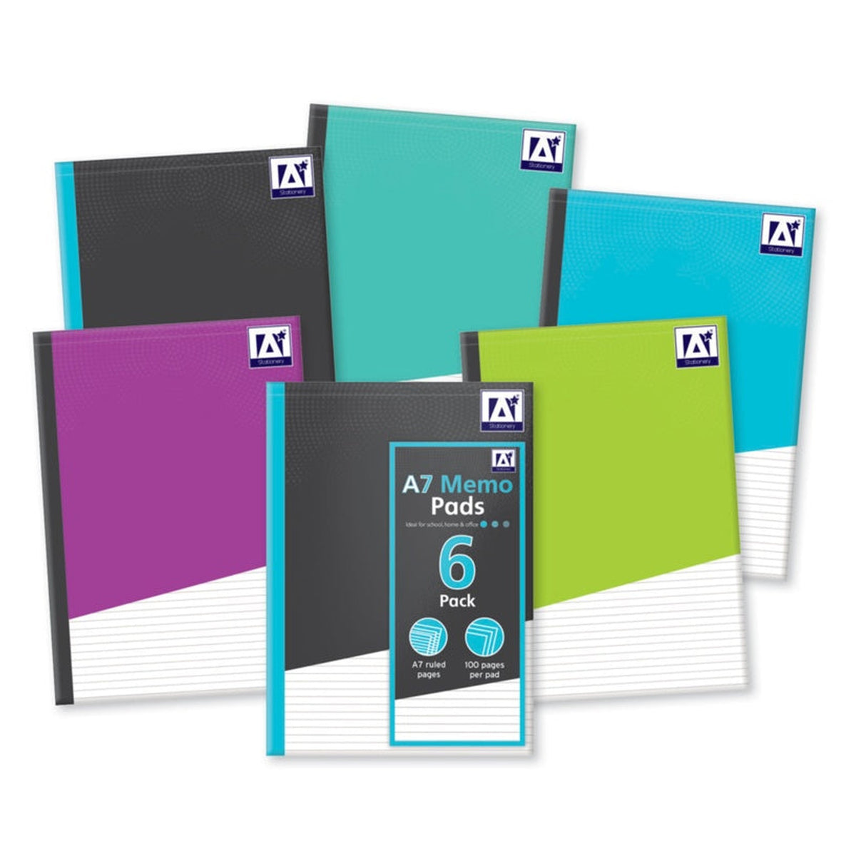 I G Design A7 memo pads pack of 6
