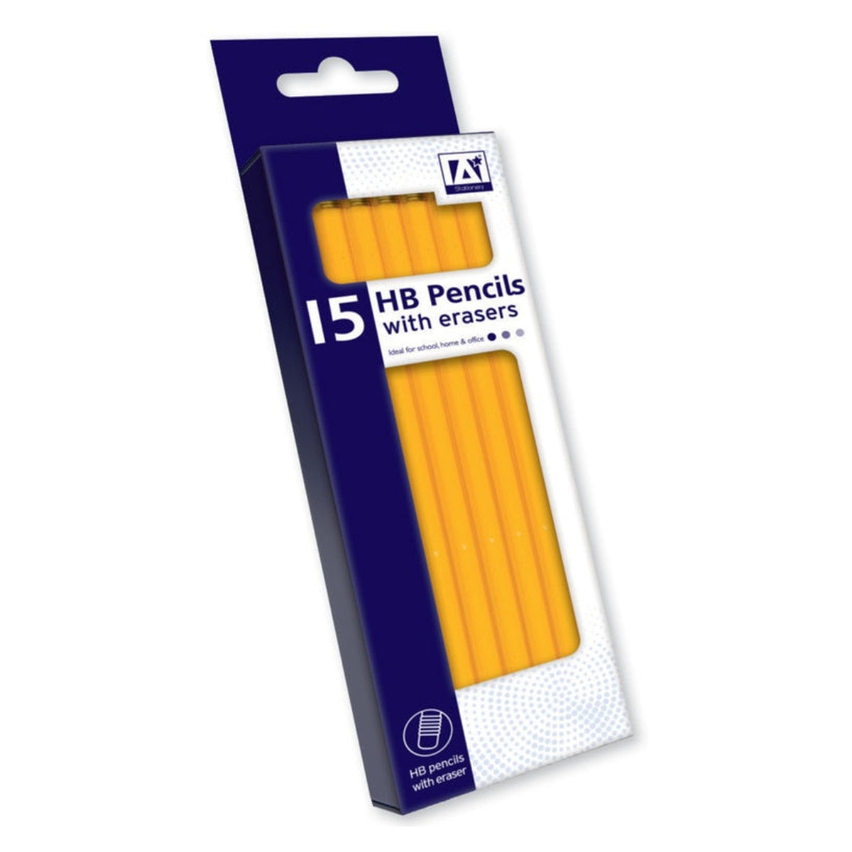 I G Design HB pencils with erasers box of 15