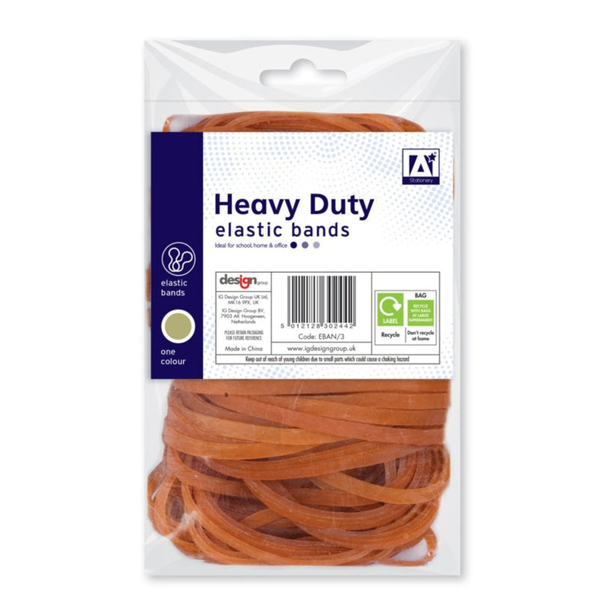 I G Design heavy duty elastic bands 50g