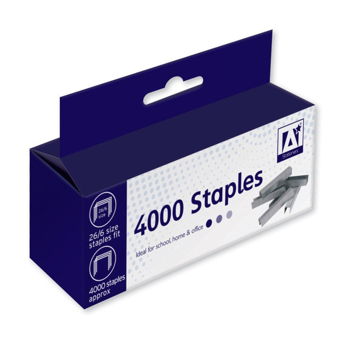 Pack of 4000 I G Design 26/6 staples