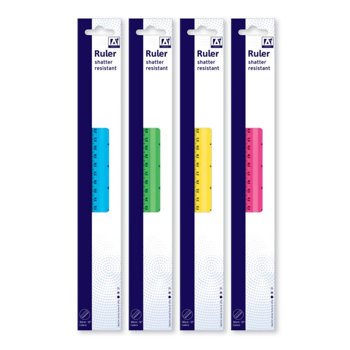 IG Design 12 inch ruler in assorted colours