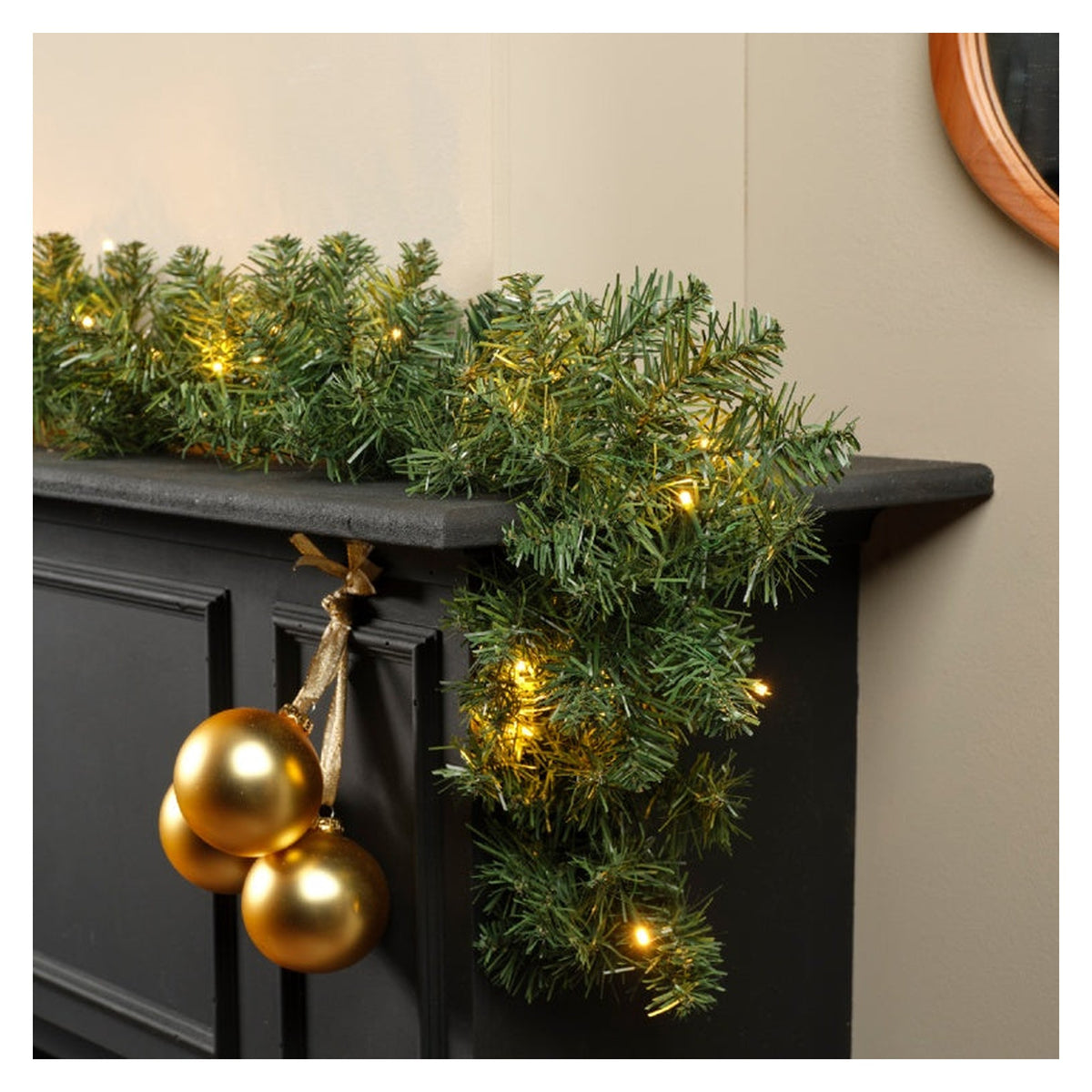 Imperial Garland Green With Warm White LEDs - 270cm, view 3